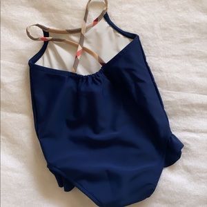 Burberry Kids Navy One Piece Swimsuit